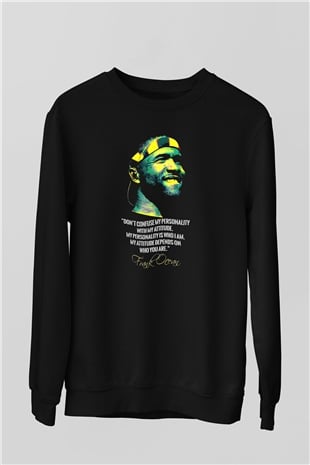 Frank Ocean Baskılı Unisex Siyah Sweatshirt