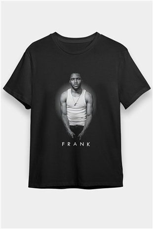 Frank Ocean Baskılı Unisex Siyah Tişört - Tshirt