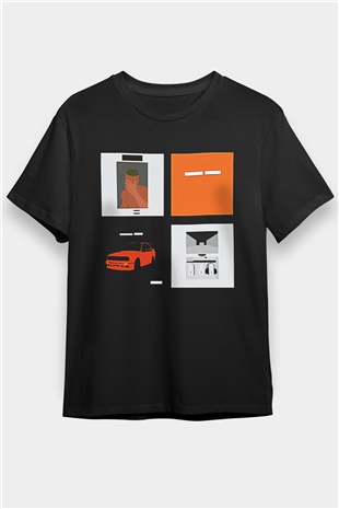 Frank Ocean Baskılı Unisex Siyah Tişört - Tshirt