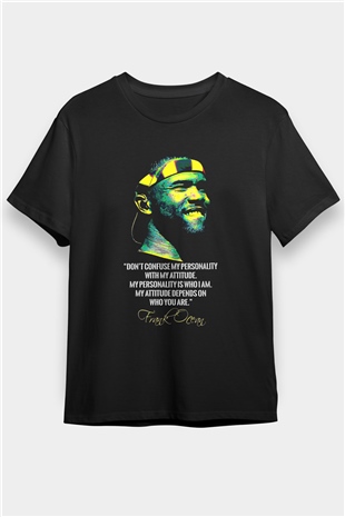 Frank Ocean Baskılı Unisex Siyah Tişört - Tshirt