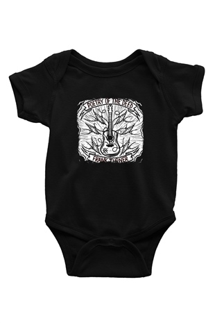 Frank Turner Baskılı Unisex Siyah Bebek Body - Zıbın
