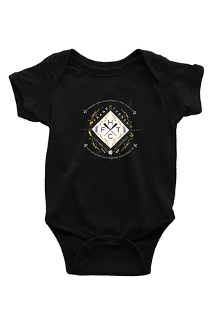 Frank Turner Baskılı Unisex Siyah Bebek Body - Zıbın