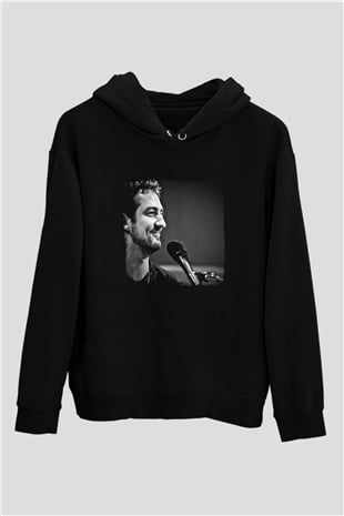 Frank Turner Baskılı Unisex Siyah Hoodie