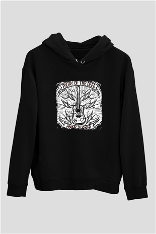 Frank Turner Baskılı Unisex Siyah Hoodie
