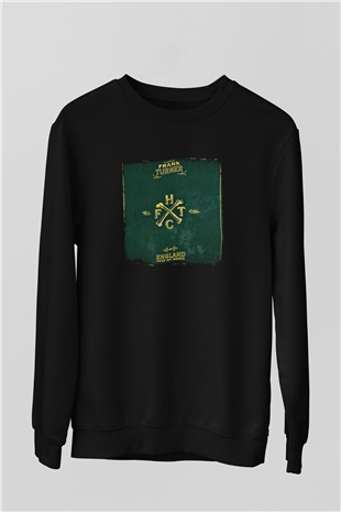 Frank Turner Baskılı Unisex Siyah Sweatshirt