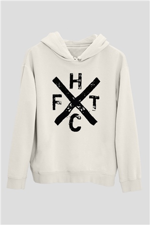 Frank Turner Beyaz Unisex Kapşonlu Sweatshirt
