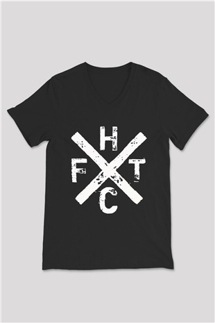Frank Turner Siyah Unisex V Yaka Tişört T-Shirt