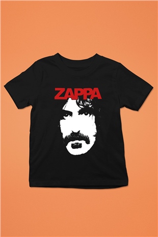 Frank Zappa Baskılı Siyah Unisex Çocuk Tişört