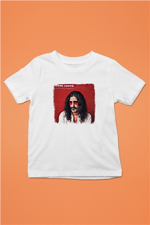 Frank Zappa Baskılı Unisex Beyaz Çocuk Tişört