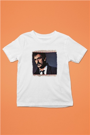 Frank Zappa Baskılı Unisex Beyaz Çocuk Tişört