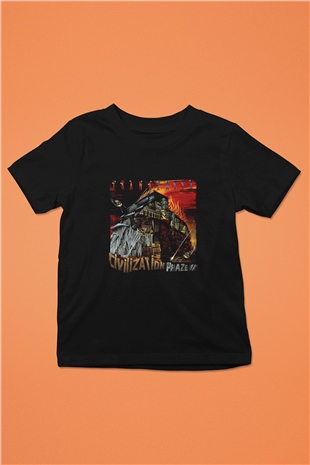 Frank Zappa Baskılı Unisex Siyah Çocuk Tişört