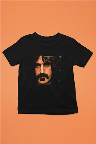 Frank Zappa Baskılı Unisex Siyah Çocuk Tişört