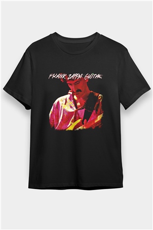 Frank Zappa Baskılı Unisex Siyah Tişört