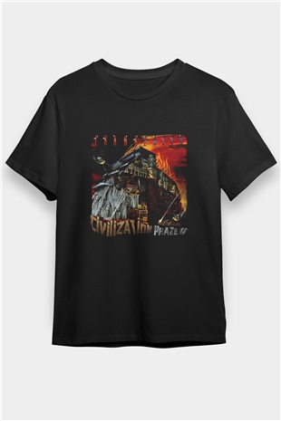 Frank Zappa Baskılı Unisex Siyah Tişört