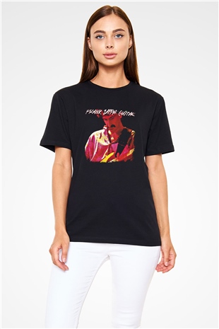 Frank Zappa Baskılı Unisex Siyah Tişört