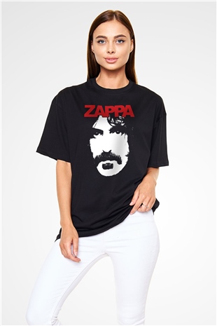 Frank Zappa Siyah Unisex Oversize Tişört T-Shirt