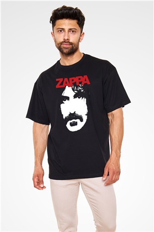 Frank Zappa Siyah Unisex Oversize Tişört T-Shirt