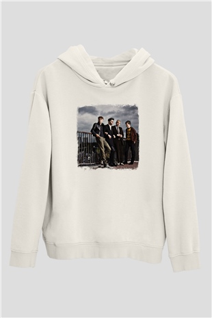 Franz Ferdinand Baskılı Unisex Beyaz Hoodie