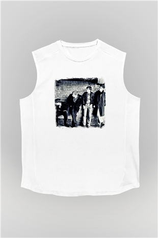 Franz Ferdinand Baskılı Unisex Beyaz Kolsuz Tişört