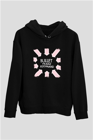 Franz Ferdinand Baskılı Unisex Siyah Hoodie