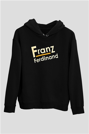 Franz Ferdinand Baskılı Unisex Siyah Hoodie