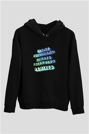 Franz Ferdinand Baskılı Unisex Siyah Hoodie