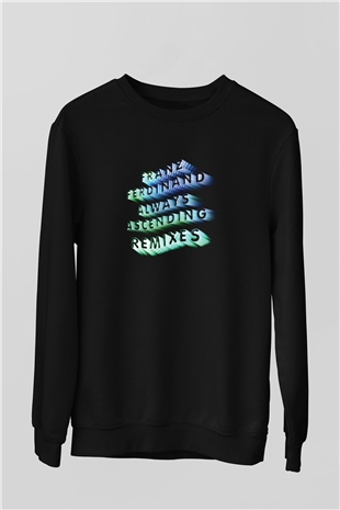 Franz Ferdinand Baskılı Unisex Siyah Sweatshirt