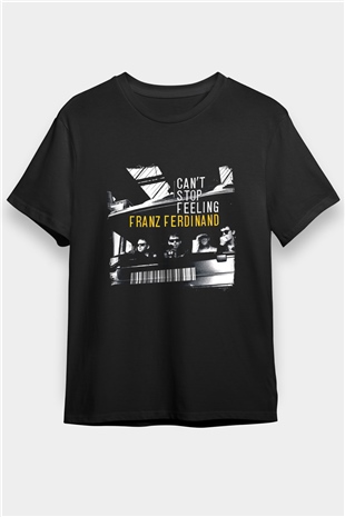 Franz Ferdinand Baskılı Unisex Siyah Tişört