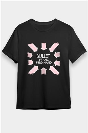 Franz Ferdinand Baskılı Unisex Siyah Tişört