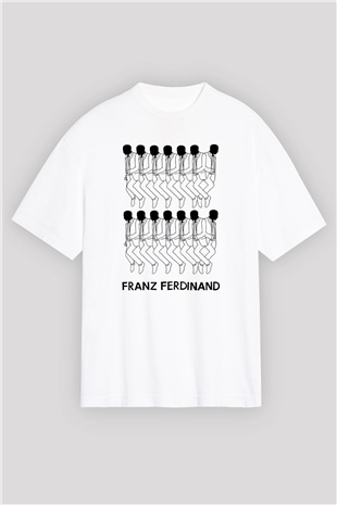 Franz Ferdinand Beyaz Unisex Oversize Tişört T-Shirt