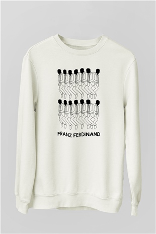 Franz Ferdinand Beyaz Unisex Sweatshirt