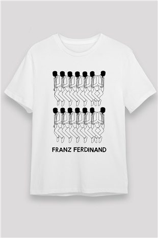 Franz Ferdinand Beyaz Unisex Tişört T-Shirt - TişörtFabrikası