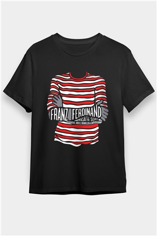Franz Ferdinand Siyah Unisex Tişört T-Shirt - TişörtFabrikası