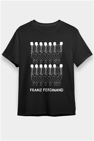 Franz Ferdinand Siyah Unisex Tişört T-Shirt - TişörtFabrikası