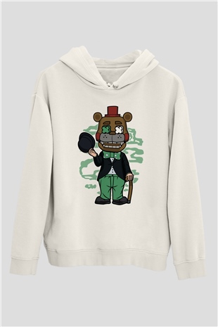 Freddy Gentlemen Baskılı Unisex Beyaz Hoodie