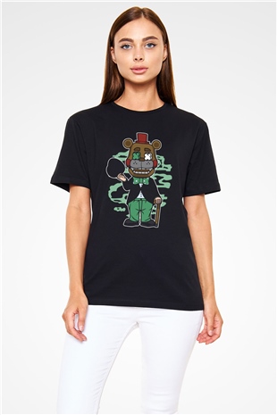 Freddy Gentlemen Baskılı Unisex Siyah Tişört