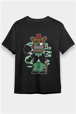 Freddy Gentlemen Baskılı Unisex Siyah Tişört