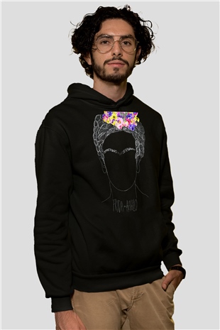 Frida Kahlo Siyah Unisex Hoodie