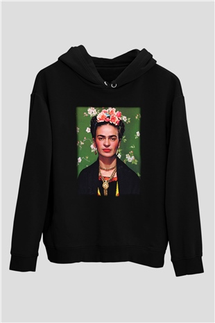 Frida Kahlo Siyah Unisex Hoodie