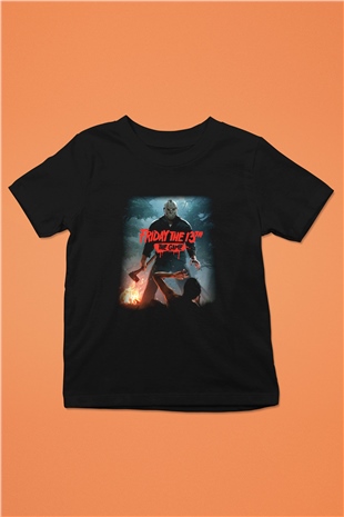 Friday the 13th 13.Cuma Baskılı Siyah Unisex Çocuk Tişört