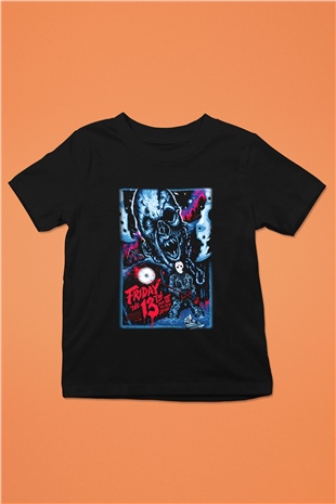 Friday the 13th 13.Cuma Baskılı Siyah Unisex Çocuk Tişört