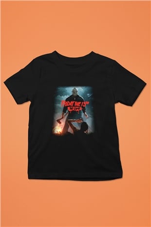 Friday the 13th 13.Cuma Baskılı Siyah Unisex Çocuk Tişört