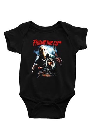 Friday the 13th 13.Cuma Siyah Bebek Body - Zıbın
