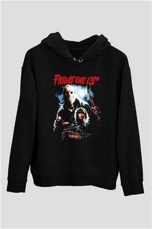 Friday the 13th 13.Cuma Siyah Unisex Hoodie