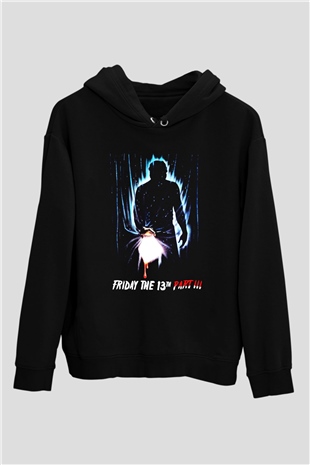 Friday the 13th 13.Cuma Siyah Unisex Kapüşonlu Sweatshirt