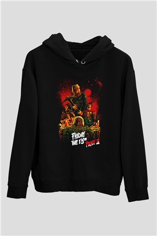 Friday the 13th 13.Cuma Siyah Unisex Kapüşonlu Sweatshirt