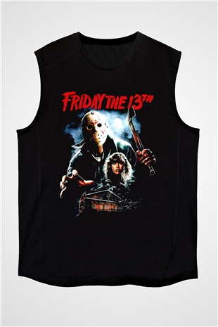 Friday the 13th 13.Cuma Siyah Unisex  Kolsuz Tişört