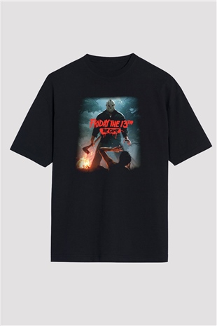 Friday the 13th 13.Cuma Siyah Unisex Oversize Tişört