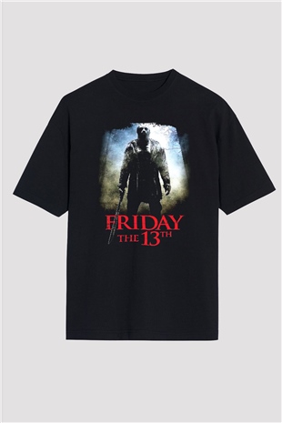 Friday the 13th 13.Cuma Siyah Unisex Oversize Tişört