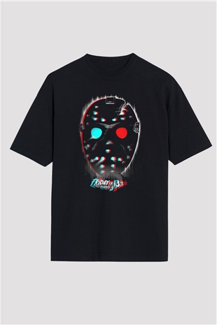 Friday the 13th 13.Cuma Siyah Unisex Oversize Tişört